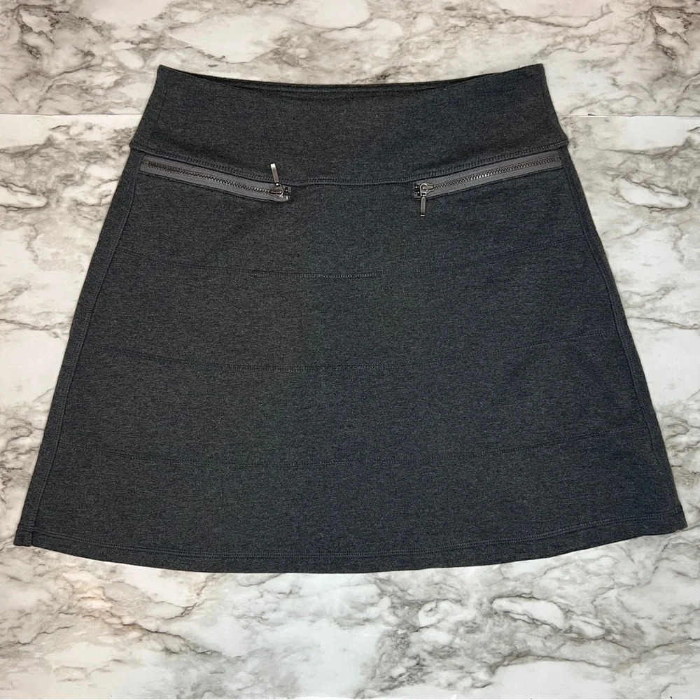 Athleta Strata Ponte A-Line Skirt charcoal Gray XS - Picture 2 of 6